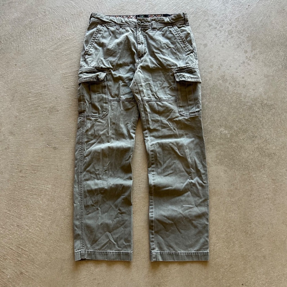Vintage RedHead Cargo Pants Size 34x34 Olive Green Straight Leg Workwear Utility